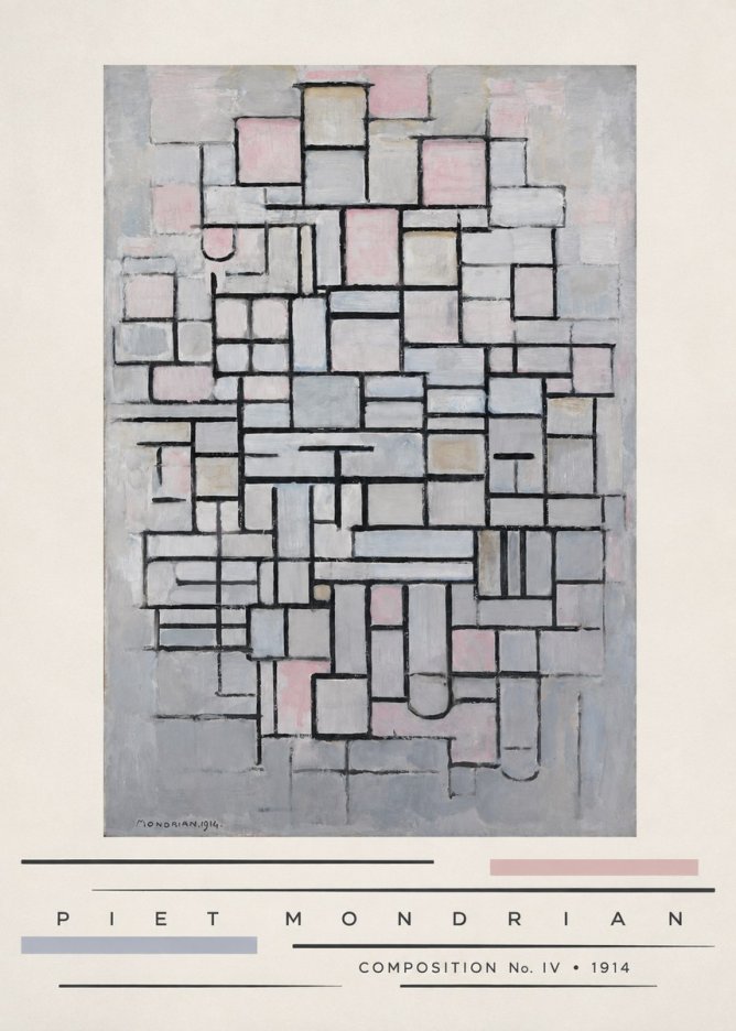 Piet Mondrian Composition No. Iv • 1914 No3 - Poszter