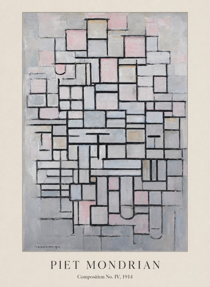 Piet Mondrian Composition No. Iv • 1914 No4 - Poszter