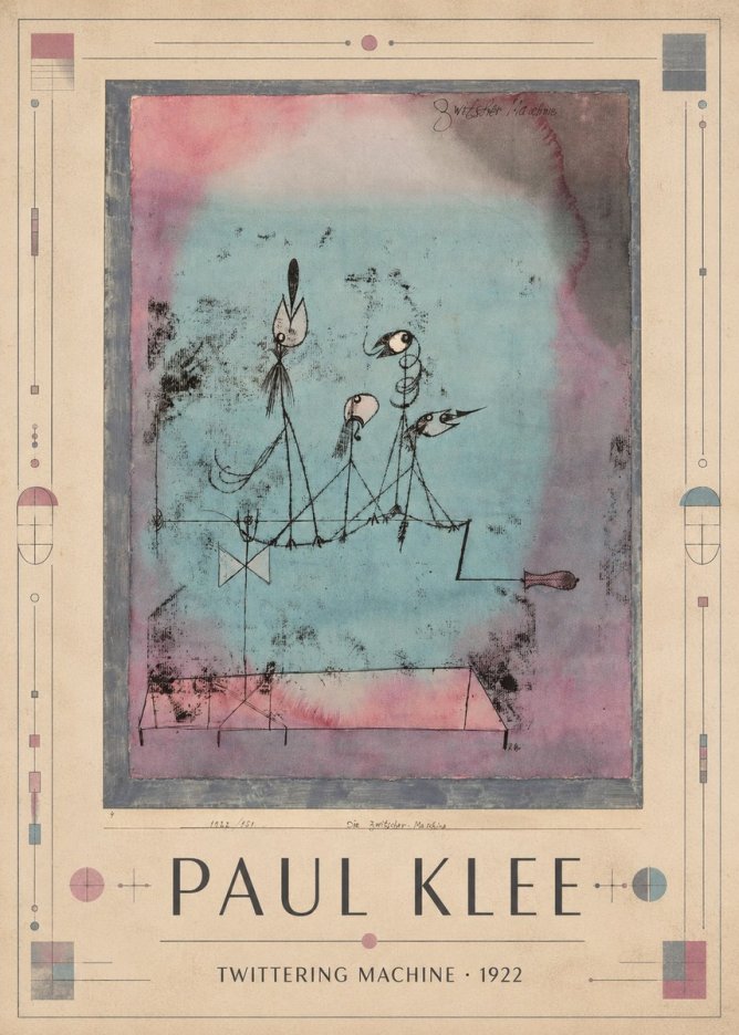 Paul Klee Twittering Machine No1 - Poszter