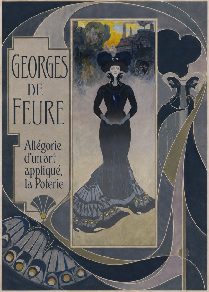 Georges de Feure Allégorie D'un Art Appliqué, La Poterie No5 - Poszter