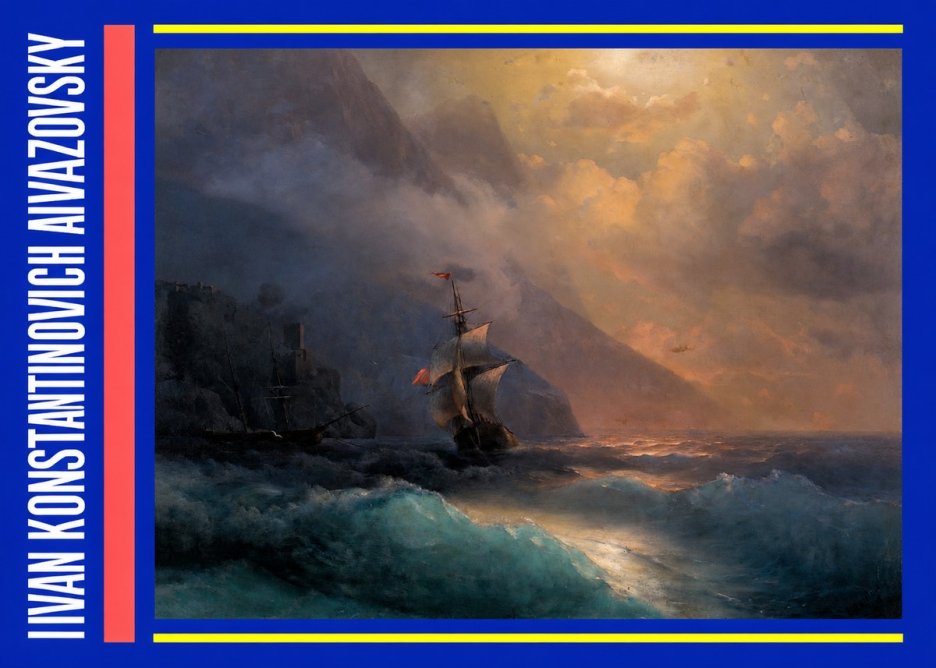 Ivan Konstantinovich Aivazovsky Storm at Sea No5 - Poszter