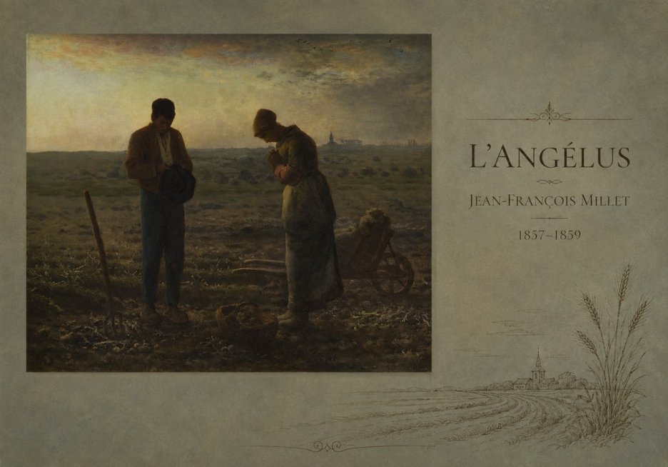 Jean-François Millet L'angélus I No4 - Poszter