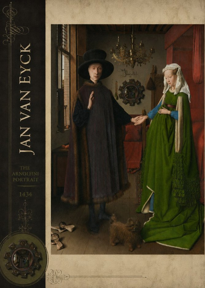 Jan van Eyck The Arnolfini Portrait V No2 - Poszter