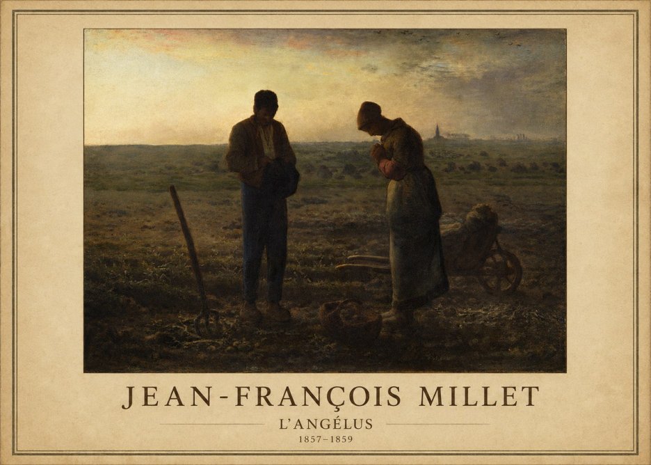 Jean-François Millet L'angélus II No1 - Poszter