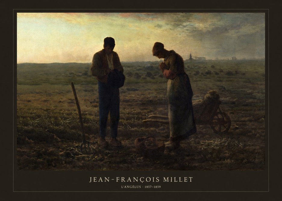 Jean-François Millet L'angélus II No4 - Poszter