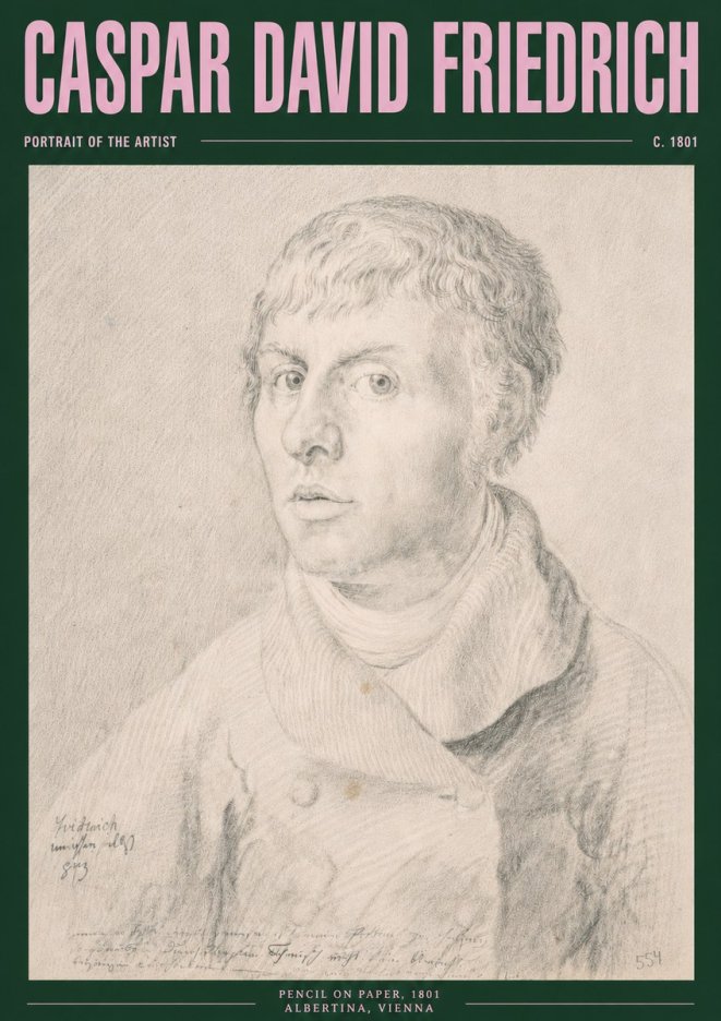 Caspar David Friedrich Portrait of the Artist No3 - Poszter