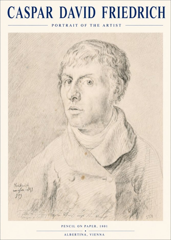 Caspar David Friedrich Portrait of the Artist No4 - Poszter