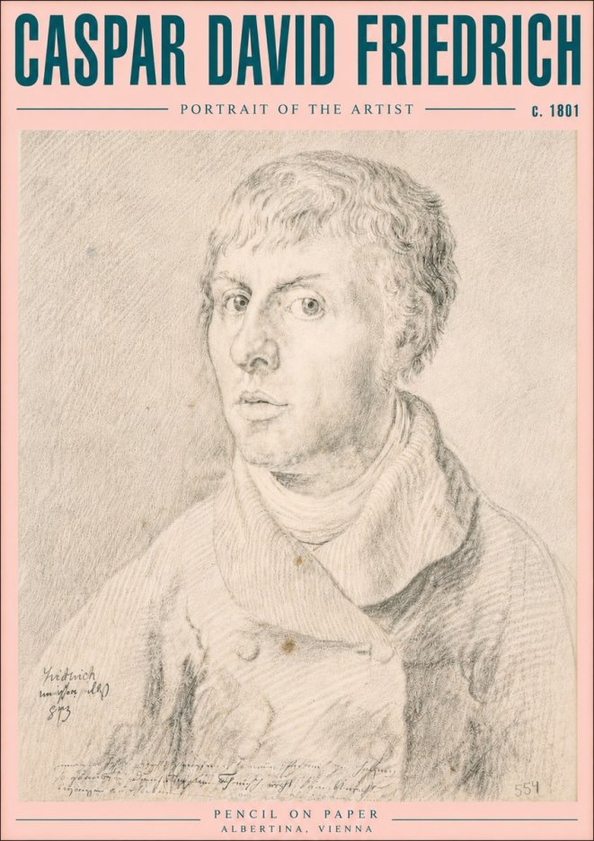 Caspar David Friedrich Portrait of the Artist No5 - Poszter
