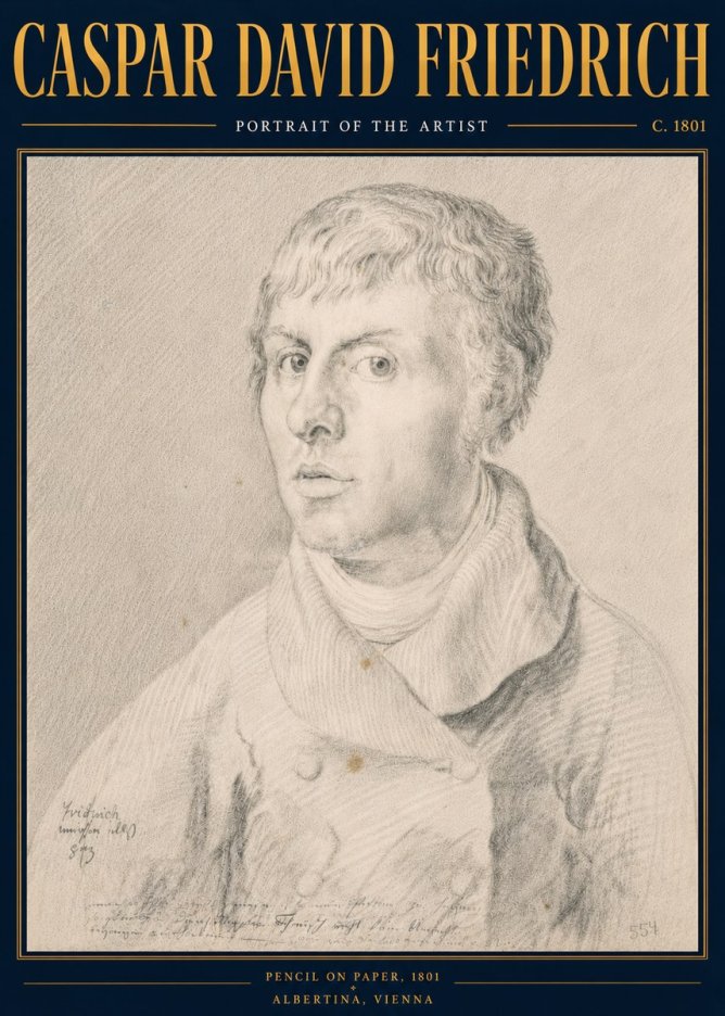 Caspar David Friedrich Portrait of the Artist No6 - Poszter