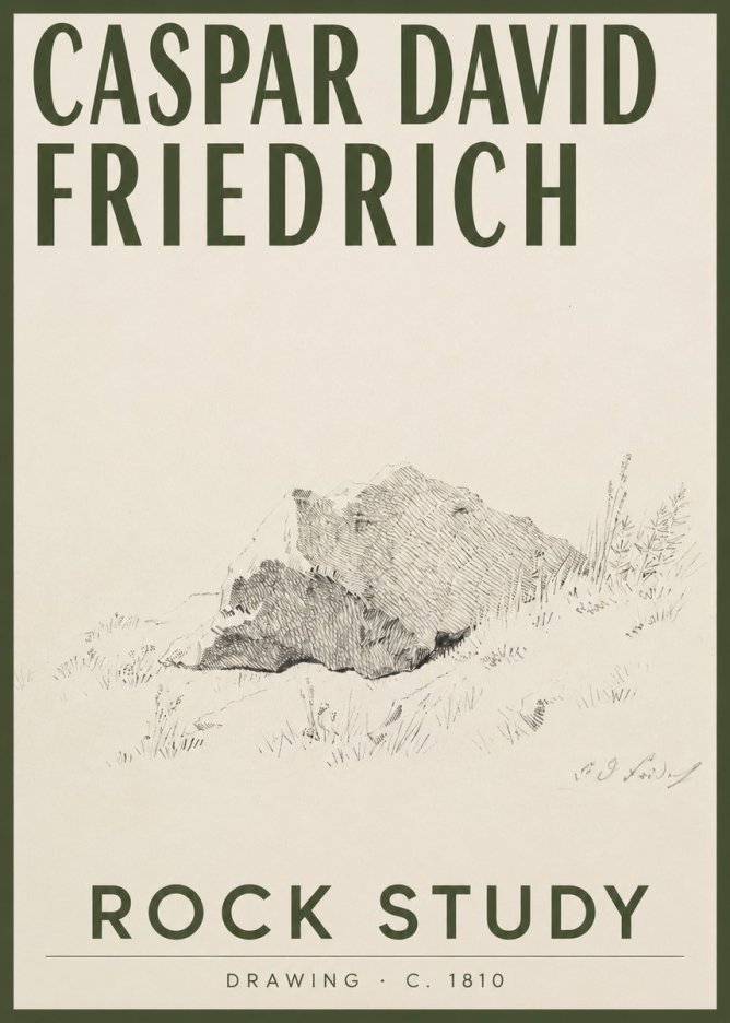 Caspar David Friedrich Rock Study No2 - Poszter
