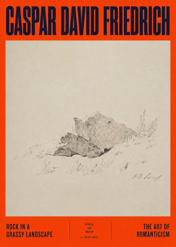 Caspar David Friedrich Rock Study No5 - Poszter