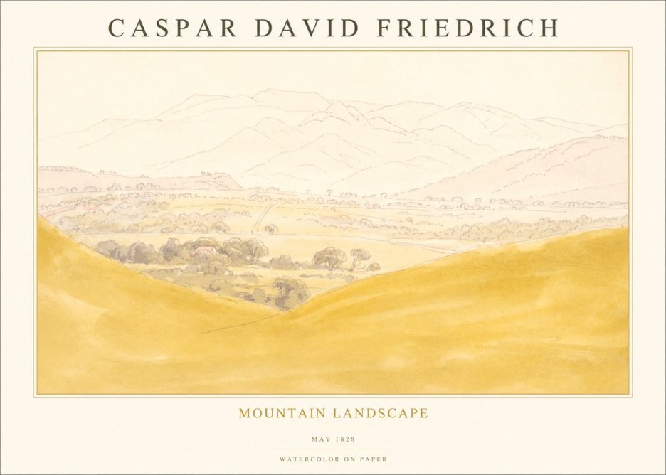 Caspar David Friedrich Mountain Landscape No1 - Poszter
