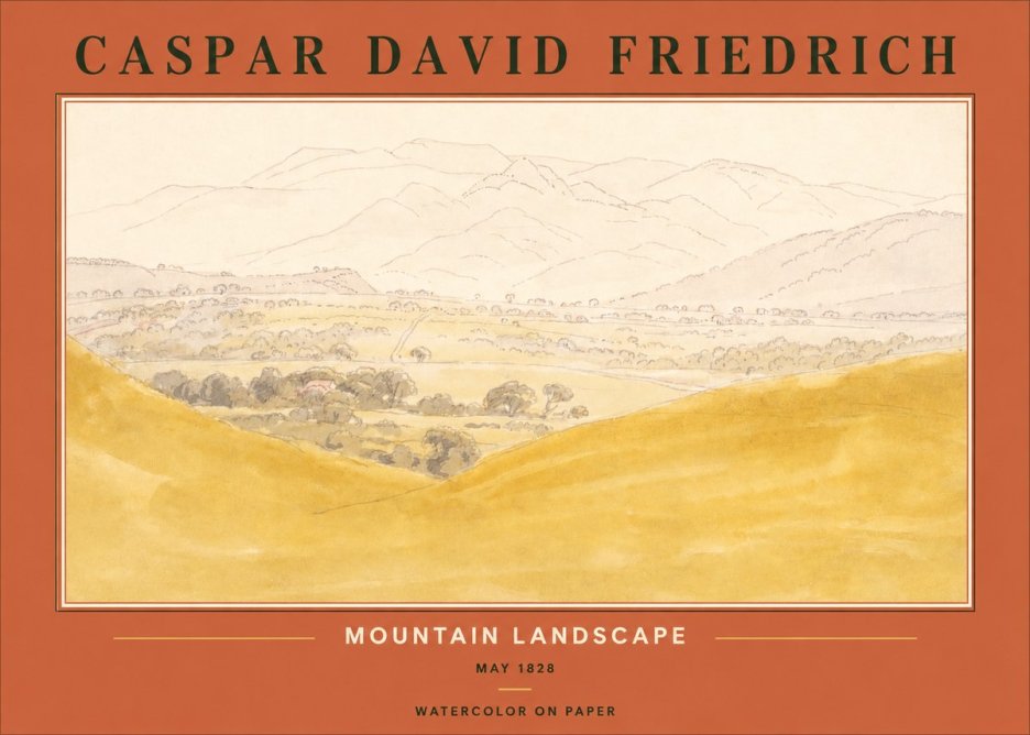 Caspar David Friedrich Mountain Landscape No2 - Poszter