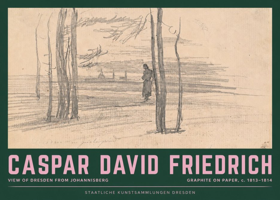 Caspar David Friedrich View of Dresden from Johannisberg No2 - Poszter