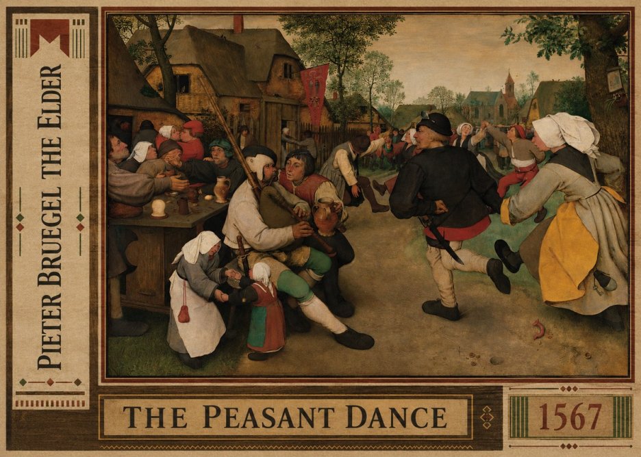 Pieter Bruegel The Peasant Dance II No2 - Poszter