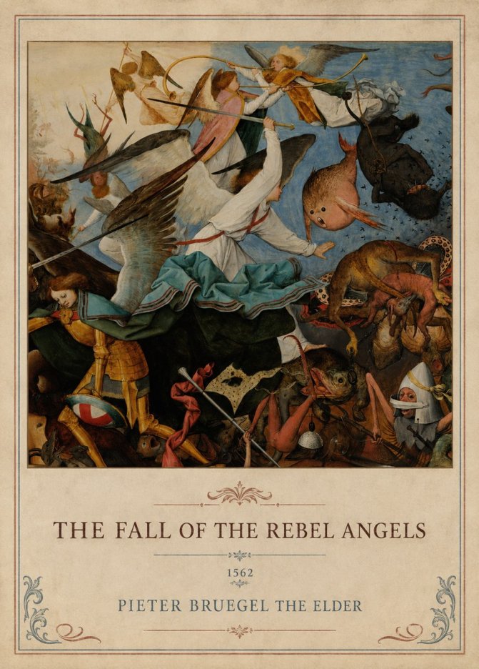 Pieter Bruegel The Fall of the Rebel Angels IV No1 - Poszter