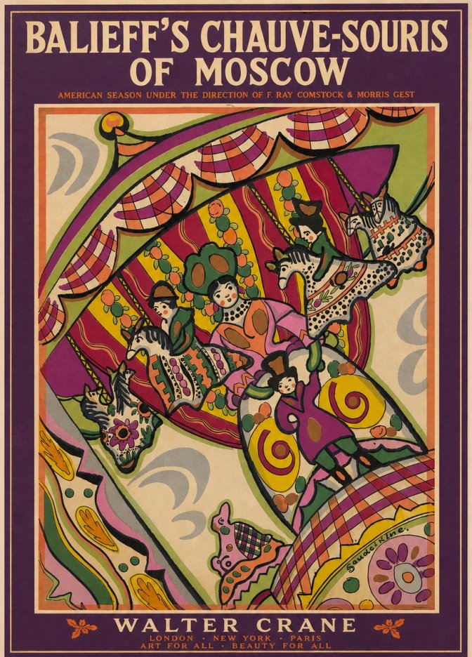 Walter Crane Balieff's Chauve-souris of Moscow No4 - Poszter