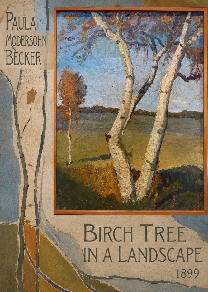 Paula Modersohn-Becker Birch Tree in a Landscape No2 - Poszter