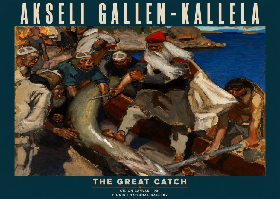 Akseli Gallen-Kallela The Great Catch No4 - Poszter