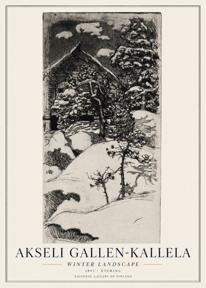 Akseli Gallen-Kallela Winter Landscape I No1 - Poszter