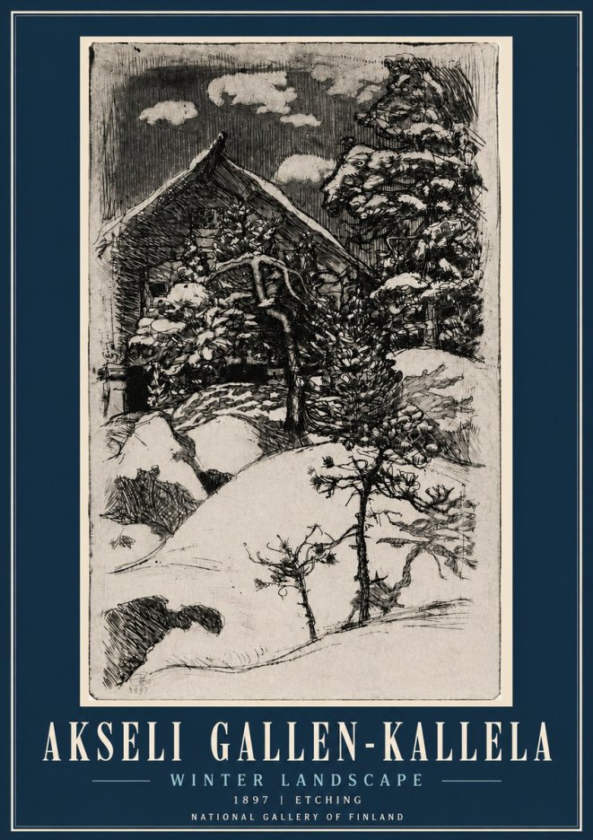 Akseli Gallen-Kallela Winter Landscape I No6 - Poszter