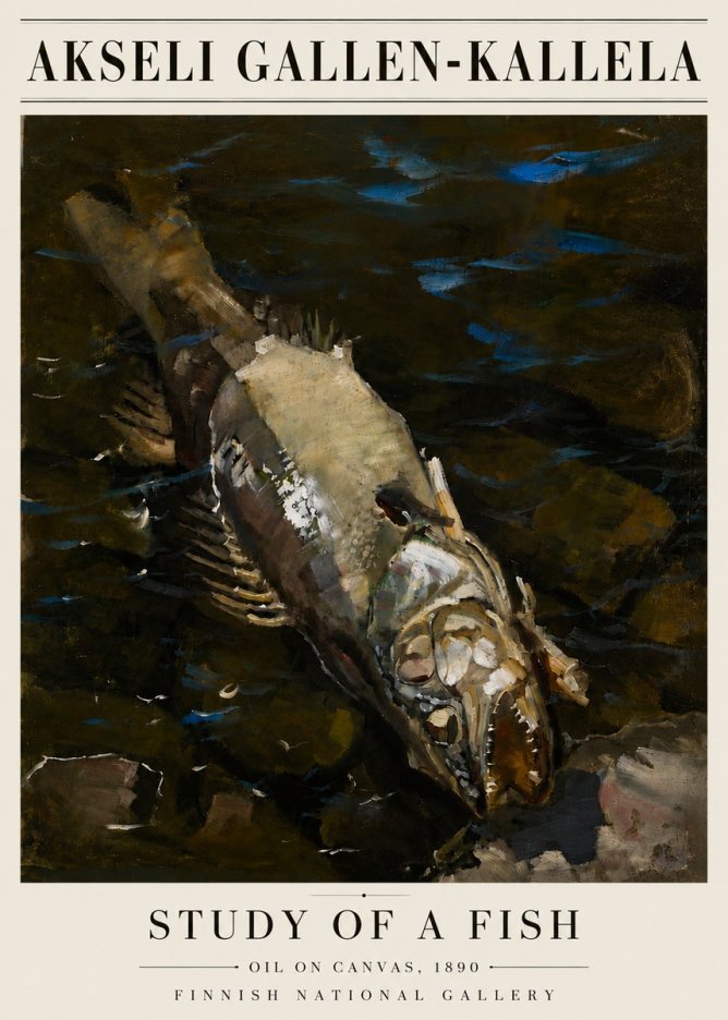 Akseli Gallen-Kallela Study of a Fish No6 - Poszter