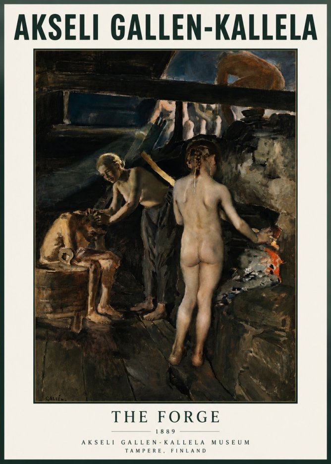 Akseli Gallen-Kallela The Forge No3 - Poszter