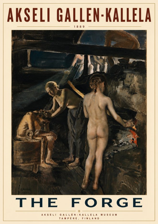 Akseli Gallen-Kallela The Forge No6 - Poszter