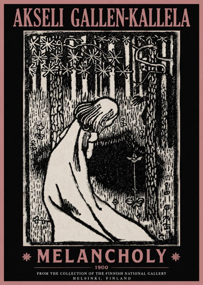Akseli Gallen-Kallela Melancholy No4 - Poszter