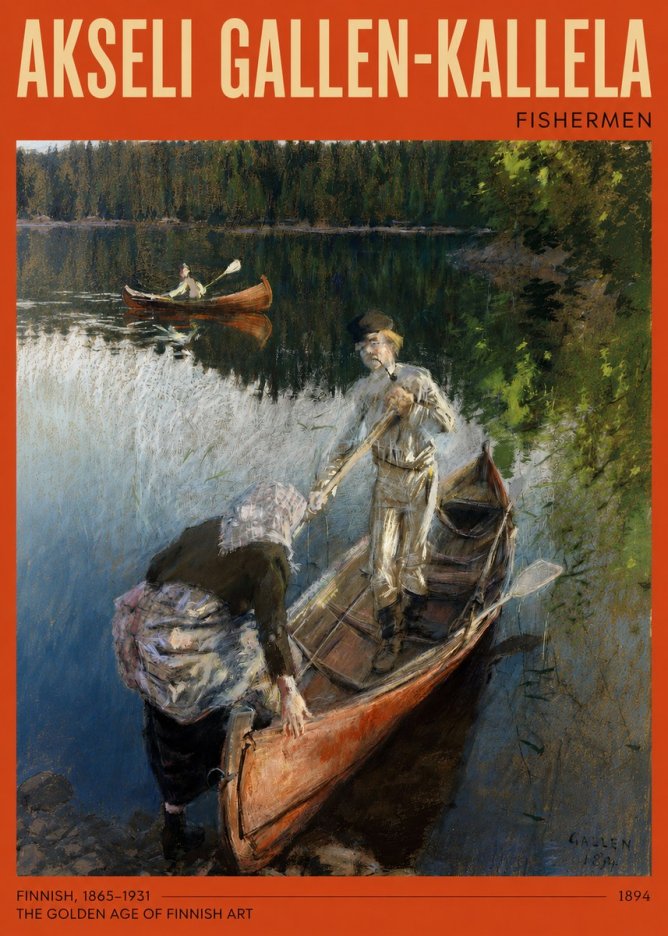 Akseli Gallen-Kallela Fishermen No2 - Poszter
