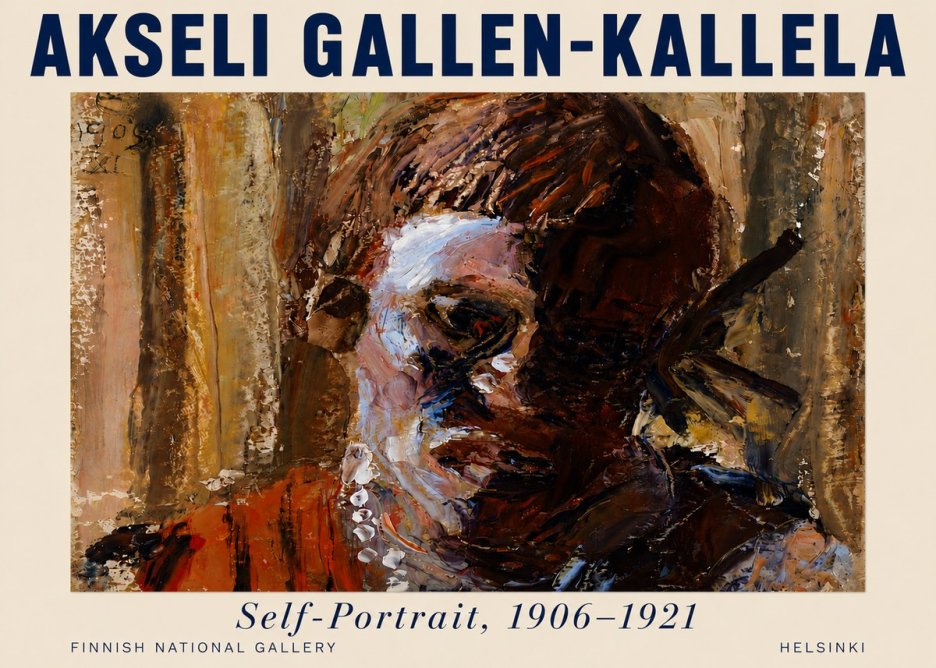 Akseli Gallen-Kallela Self-portrait, 1906-1921 No4 - Poszter