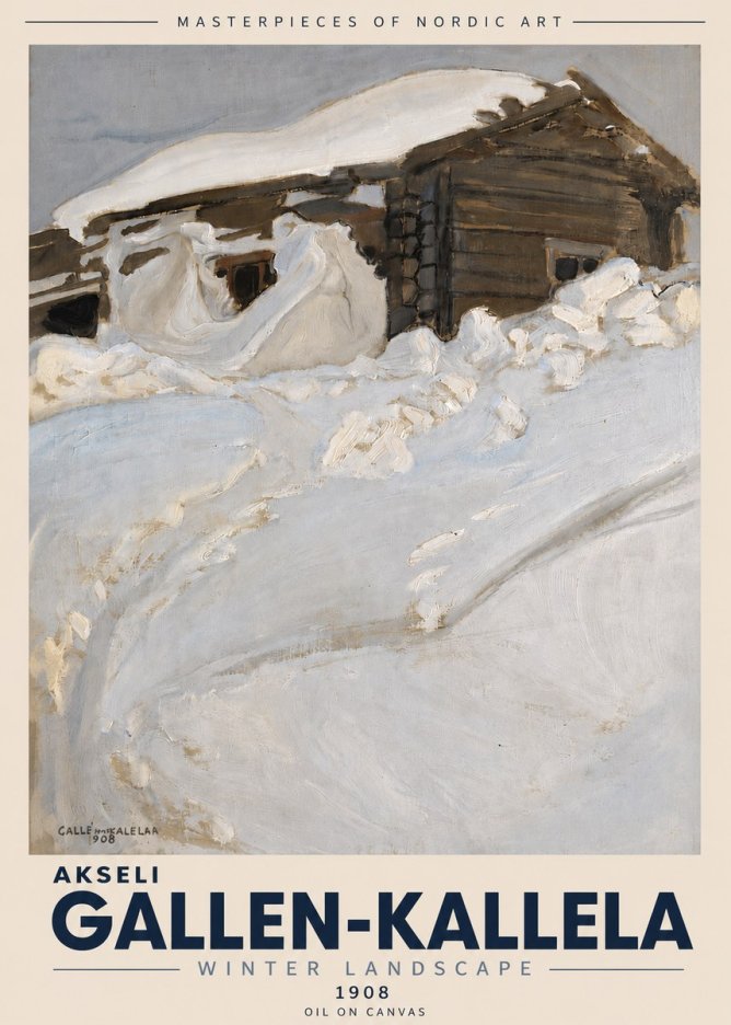 Akseli Gallen-Kallela Winter Landscape II No6 - Poszter