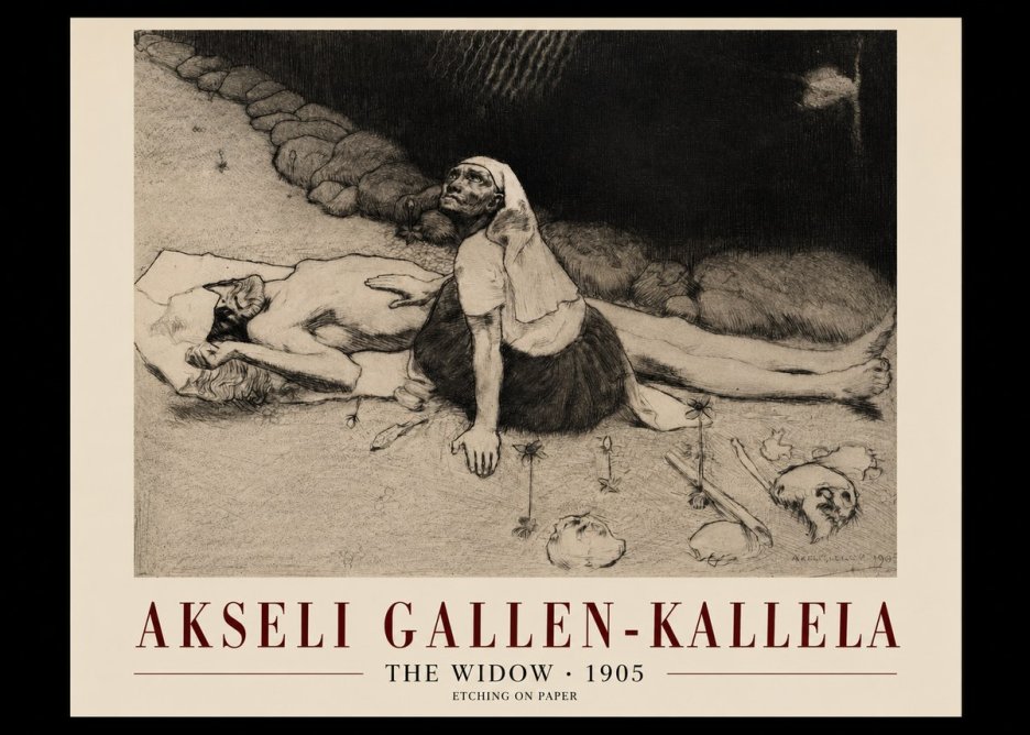 Akseli Gallen-Kallela The Widow No1 - Poszter