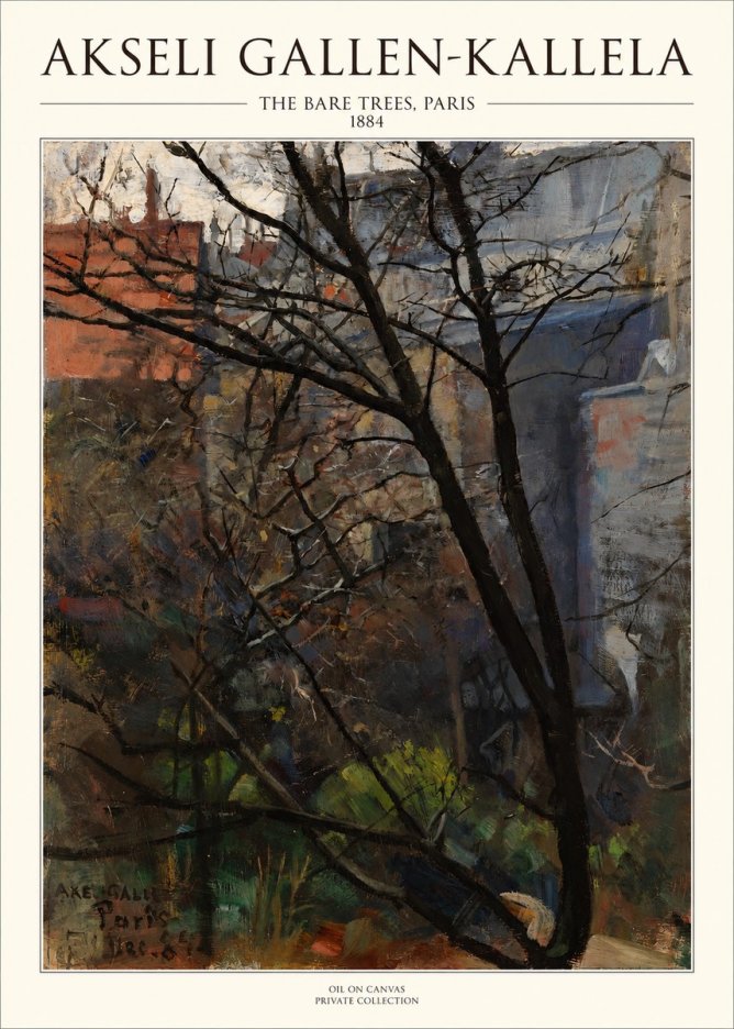 Akseli Gallen-Kallela The Bare Trees, Paris No1 - Poszter