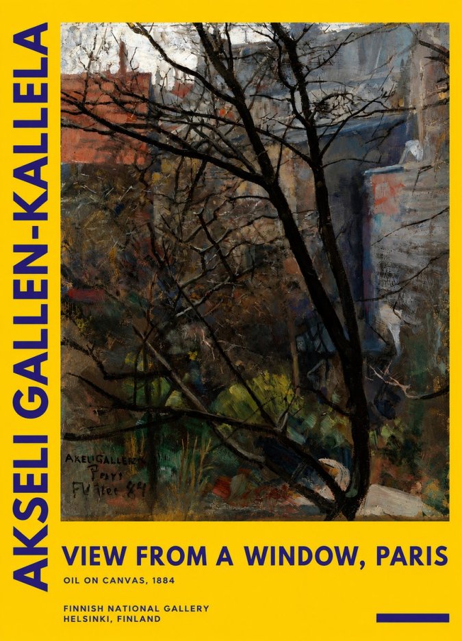 Akseli Gallen-Kallela The Bare Trees, Paris No5 - Poszter
