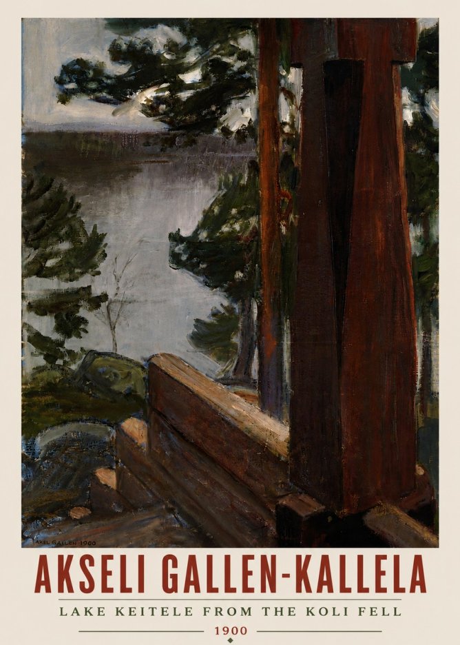 Akseli Gallen-Kallela Lake Keitele from the Koli Fell No4 - Poszter