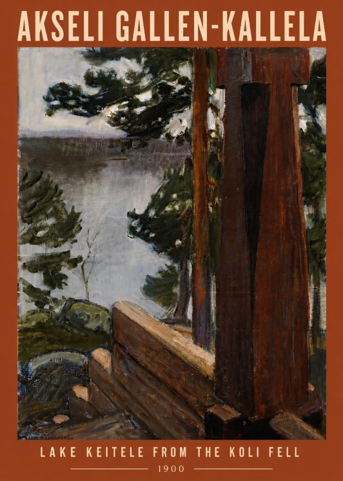 Akseli Gallen-Kallela Lake Keitele from the Koli Fell No6 - Poszter