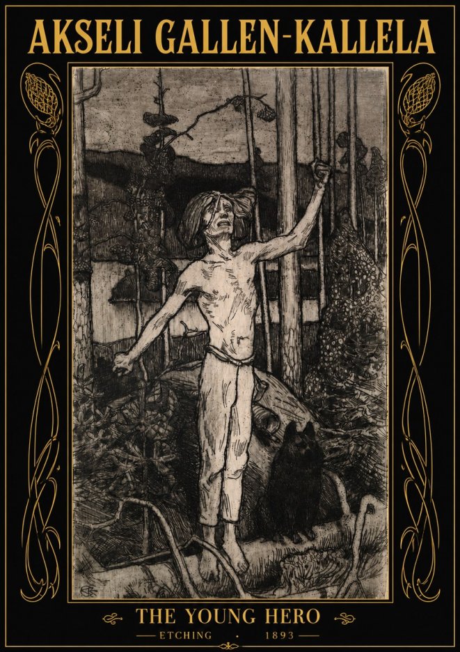 Akseli Gallen-Kallela The Young Hero No2 - Poszter