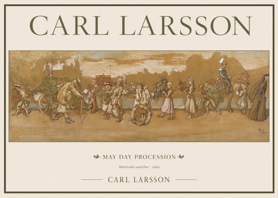 Carl Larsson May Day Procession No1 - Poszter