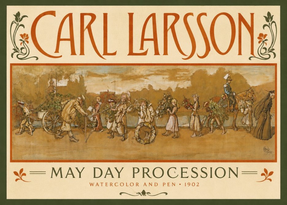 Carl Larsson May Day Procession No4 - Poszter
