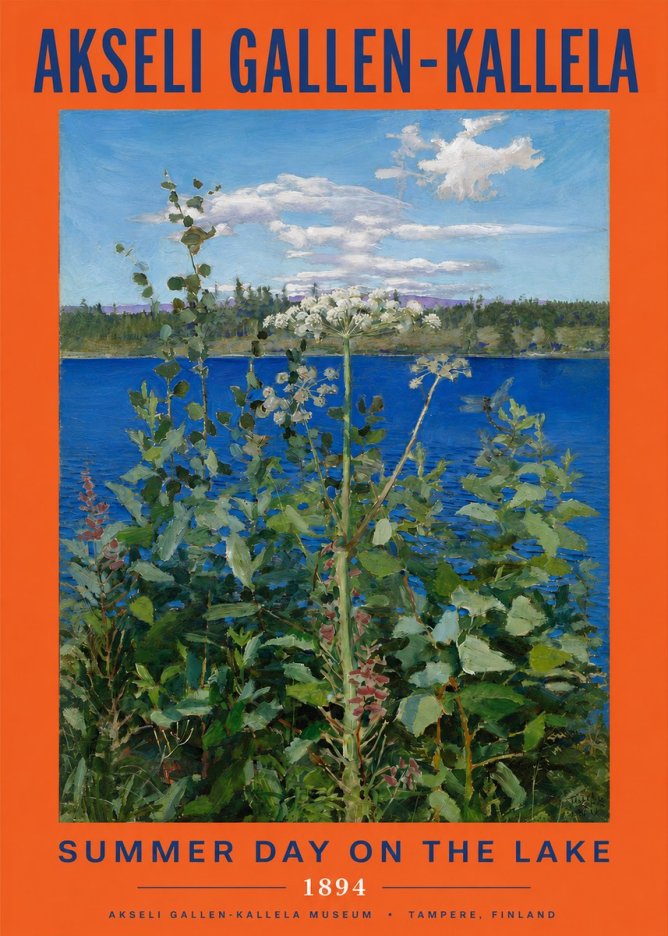 Akseli Gallen-Kallela Summer Day on the Lake No2 - Poszter
