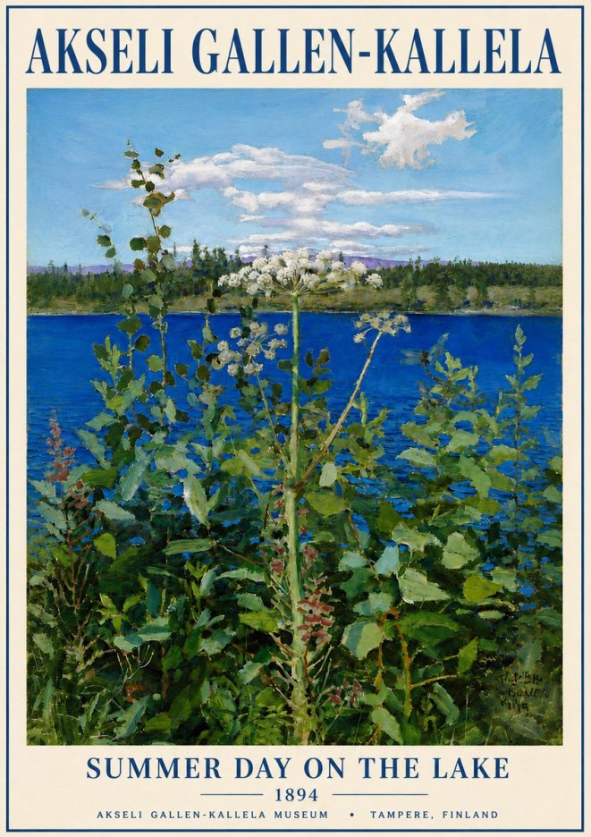 Akseli Gallen-Kallela Summer Day on the Lake No4 - Poszter