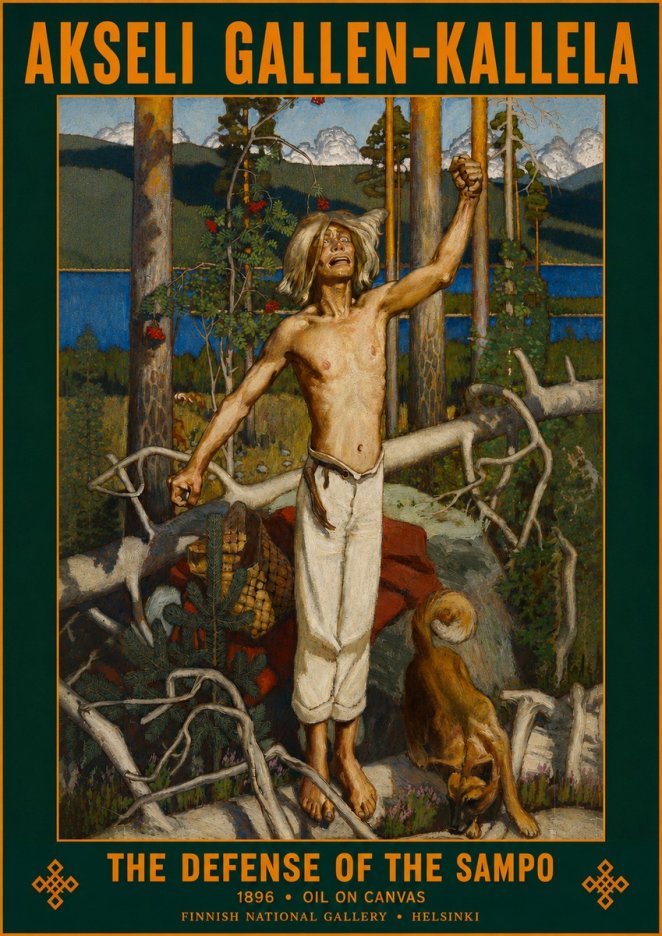 Akseli Gallen-Kallela The Defense of the Sampo No2 - Poszter