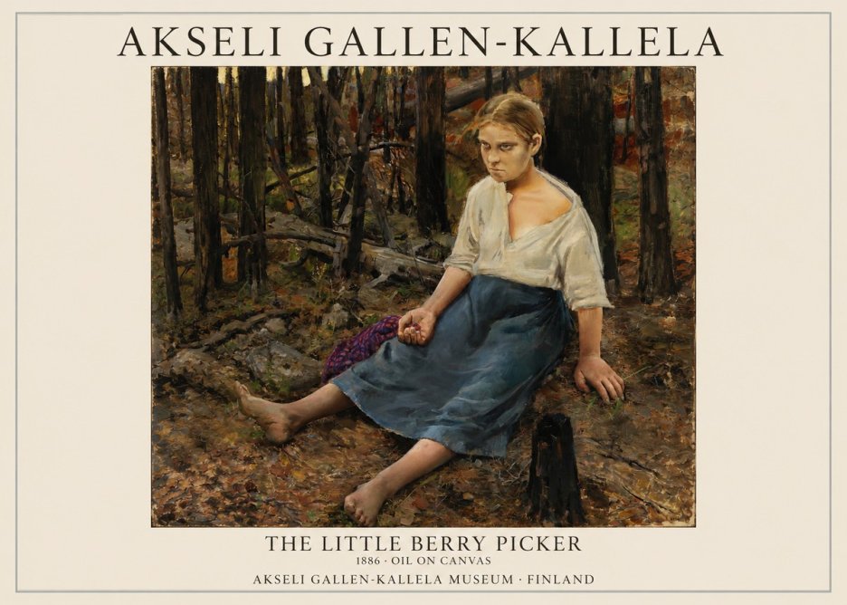 Akseli Gallen-Kallela The Little Berry Picker No1 - Poszter