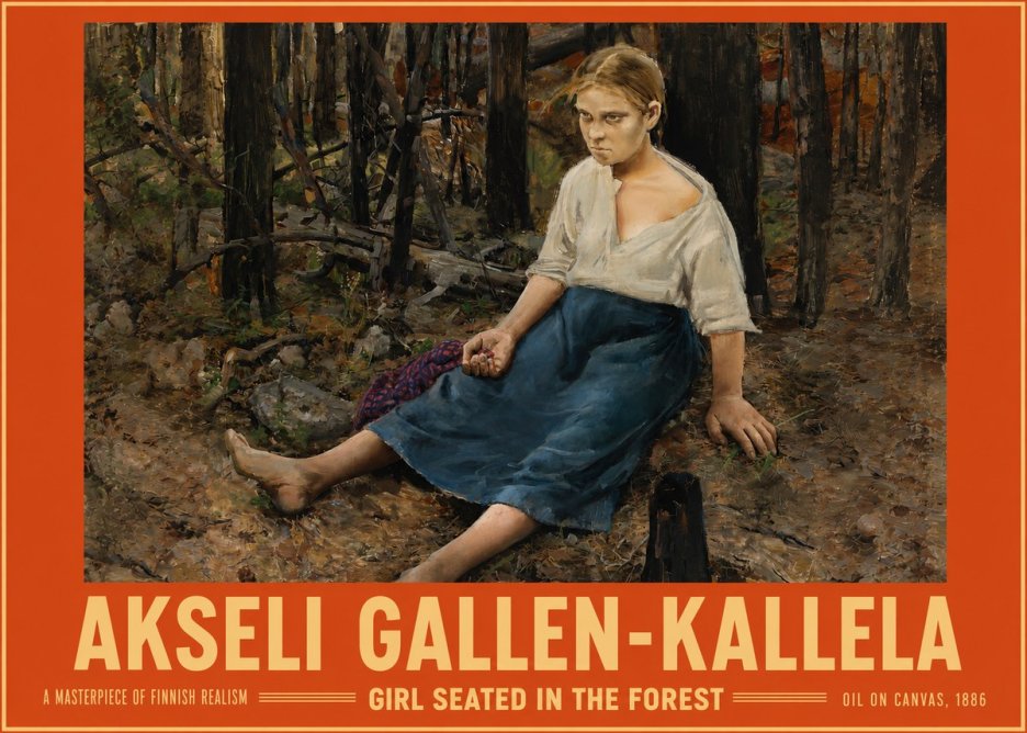 Akseli Gallen-Kallela The Little Berry Picker No6 - Poszter