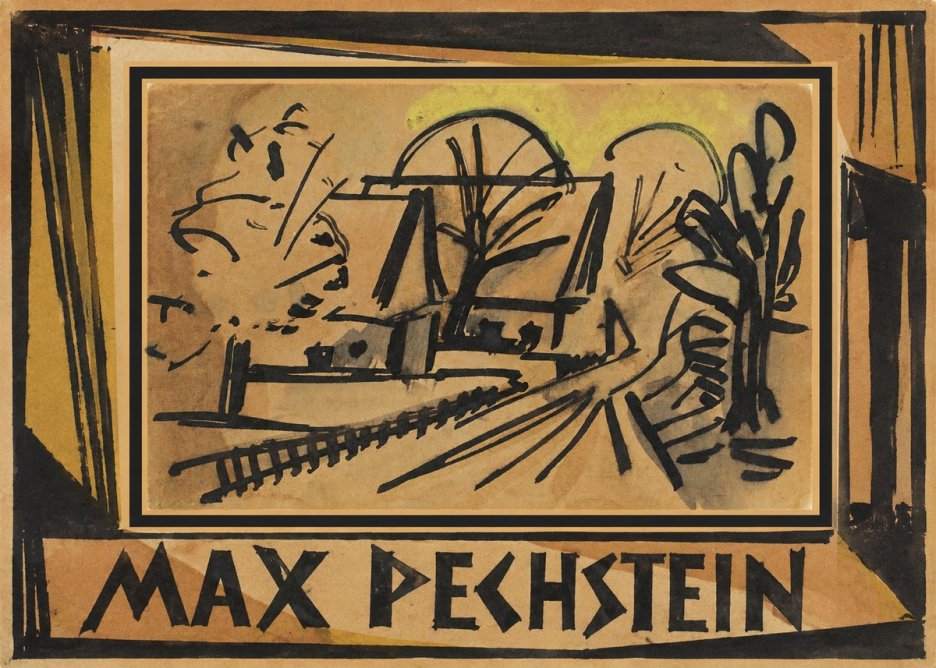 Max Pechstein Abstract Village Landscape No1 - Poszter