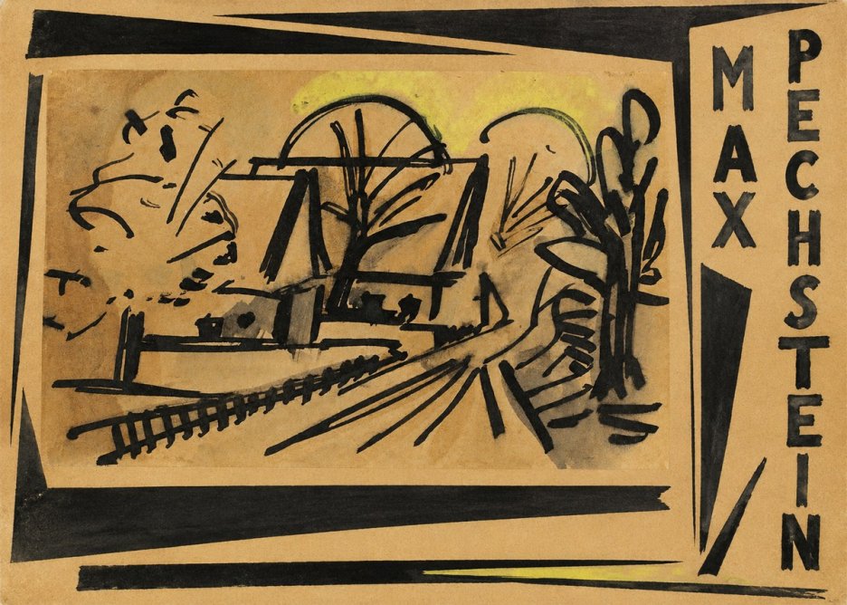 Max Pechstein Abstract Village Landscape No2 - Poszter