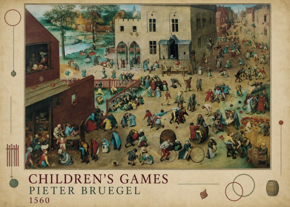Pieter Bruegel Children's Games III No4 - Poszter