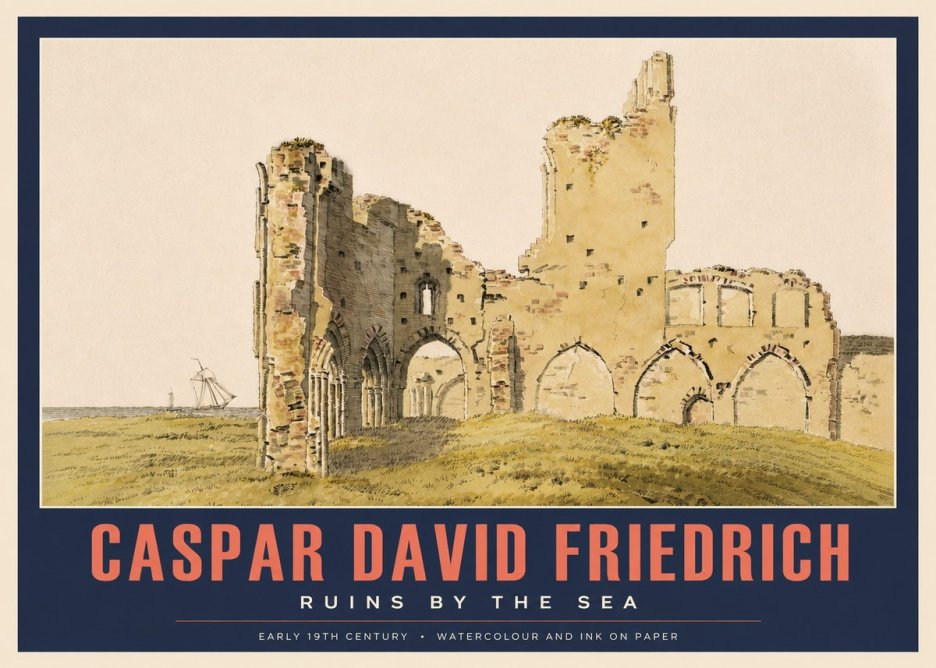 Caspar David Friedrich Ruins by the Sea No3 - Poszter