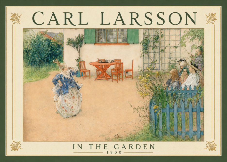 Carl Larsson In the Garden No4 - Poszter